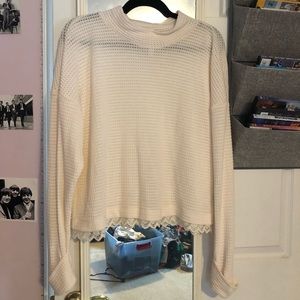 Xhilaration - long sleeve top with lace trim!